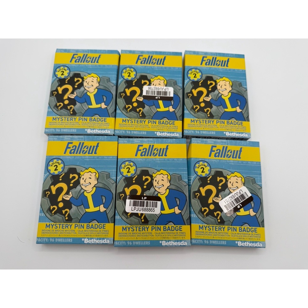 6x Fallout Mystery Pin Badge Volume 2 Blind Box Official Bethesda Lot